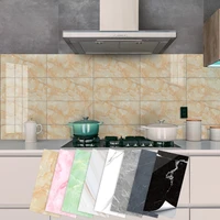Self Adhesive Classic Marble Tile Stickers Waterproof Oil Proof Peel and Stick Wall Sticker Kitchen Bathroom Backsplash Decor