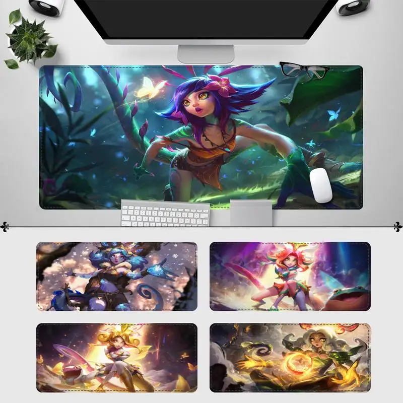 

Promotion League of Legends Neeko Mouse Pad Gamer Keyboard Maus Pad Desk Mouse Mat Game Accessories For Overwatch