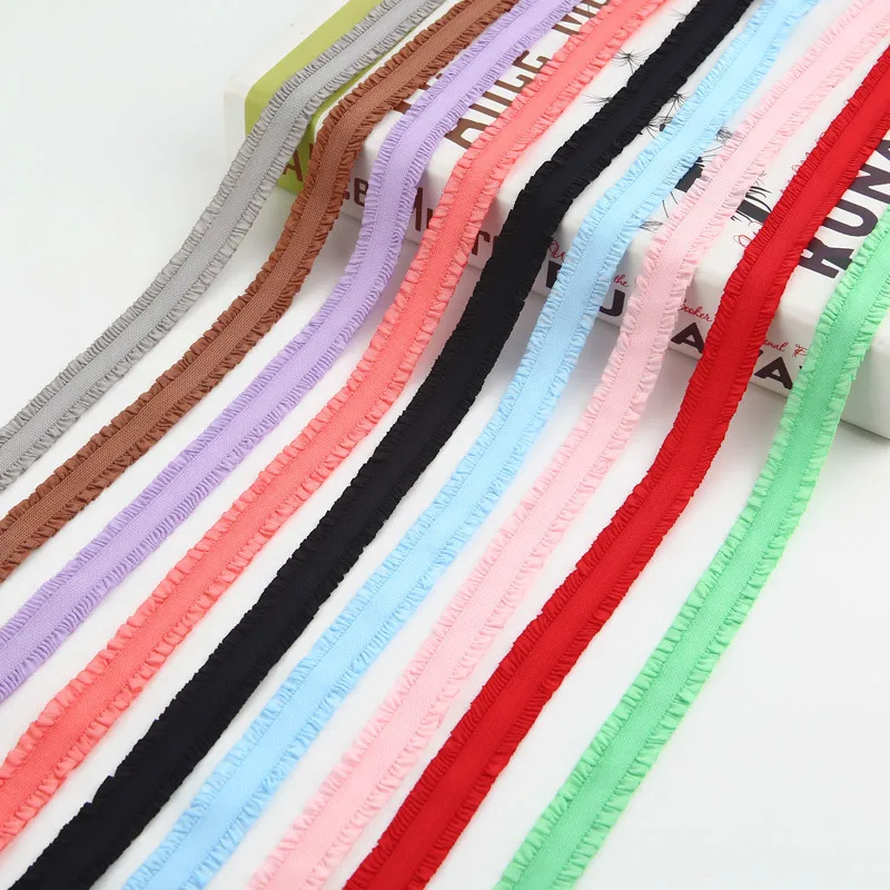 1 м белая эластичная лента с оборками из полиэстера 14 мм широкая для шитья одежды