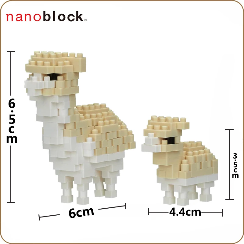 Новый Nanoblock Kawada Альпака и ребенок 240 шт. строительные блоки искусственные Смешные