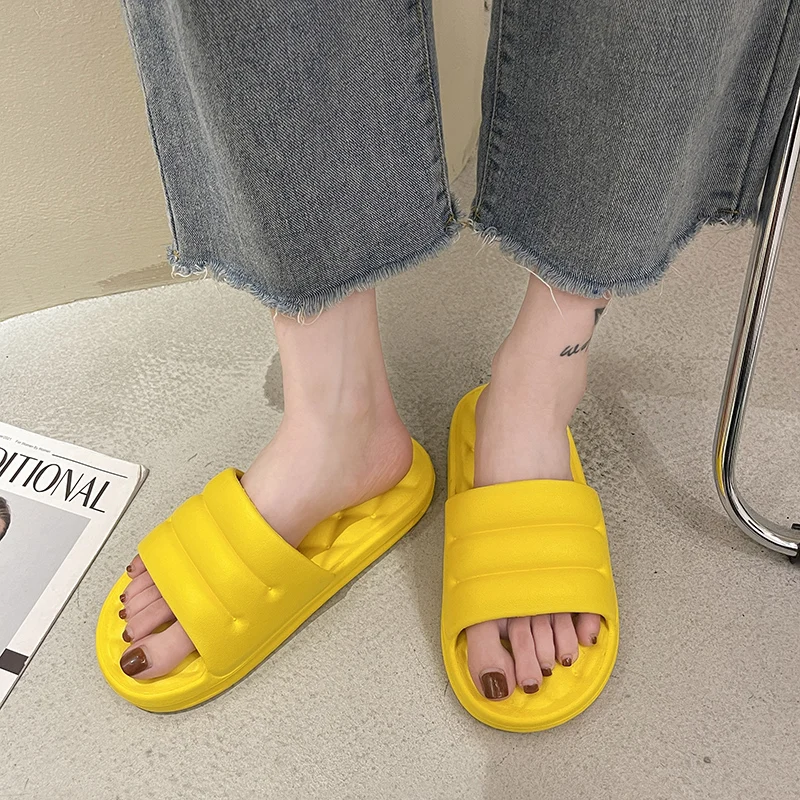 

Low Home Slippers Women's Shoes Pantofle Slides Massage 2021 Rubber Flat Soft Rome Fabric PU Shoes Women Slippers Flat Low Pant