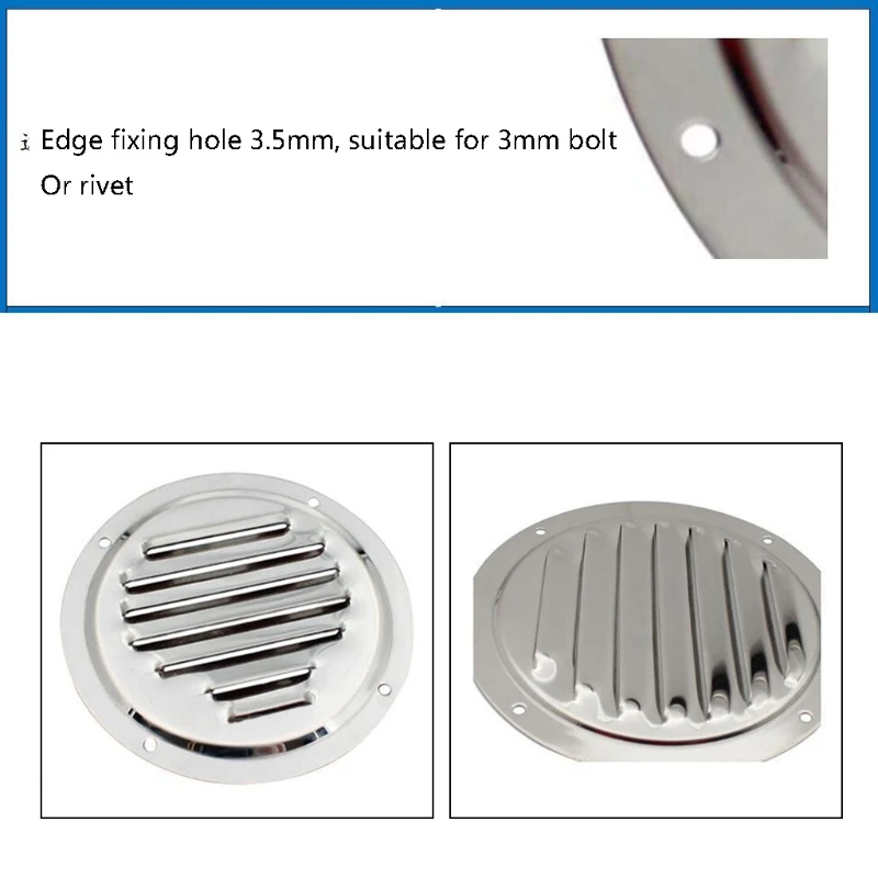 

ProfessionalAir Vent Louver Ventilator Round Grill Cover for Marine Caravan Boat R2LC