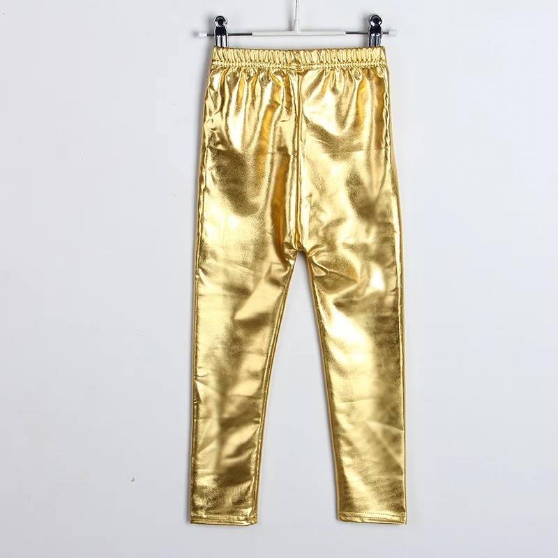 Bear Leader 2022 New style Spring 4-8years skinny Gold Black Red Silver kid leather pants girl legging baby girls boys pants