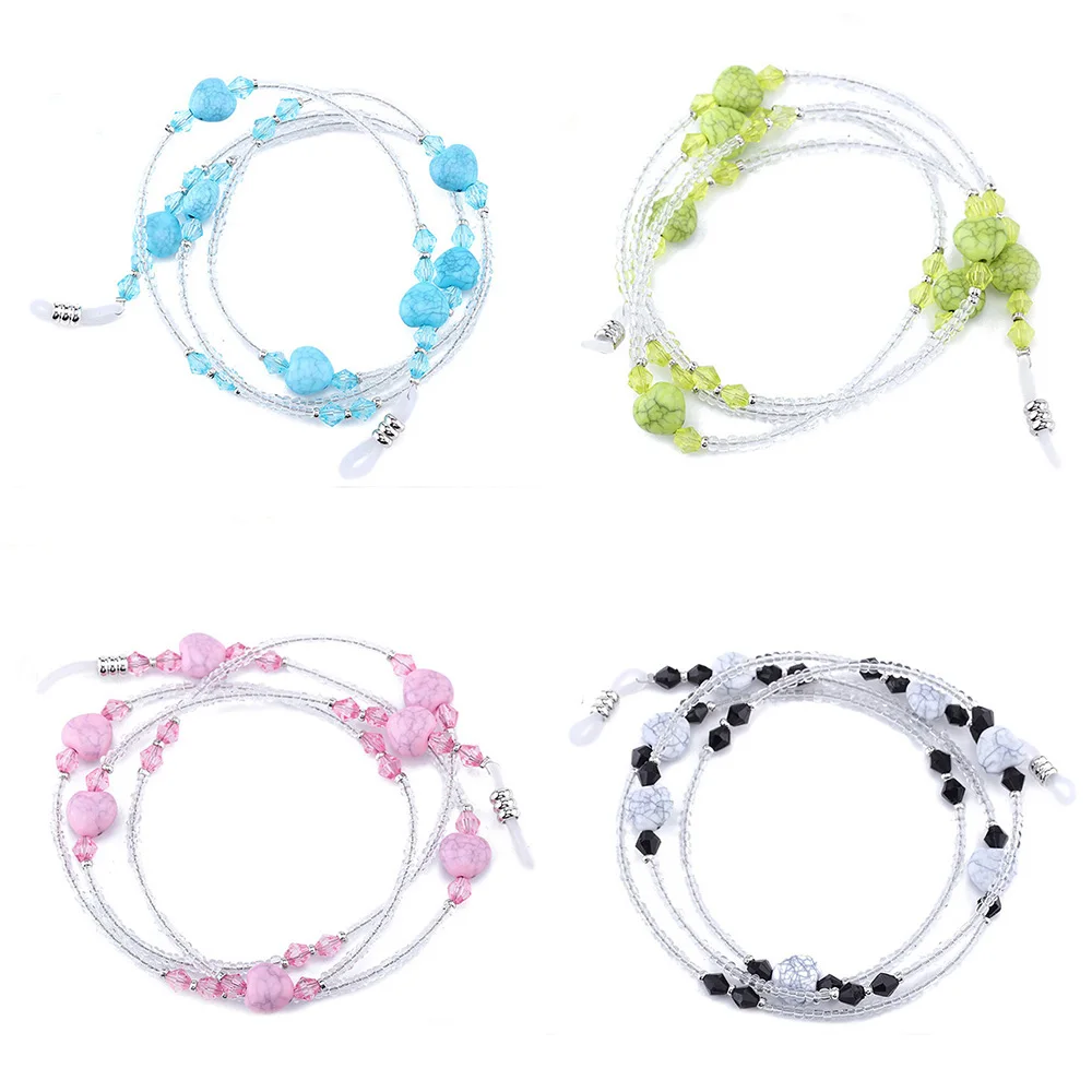 

1PC Outdoor Sports Glasses Rope Heart-shaped Glass Glasses Anti-slip Chains Retro Glasses Lanyard Anti-slip Chains