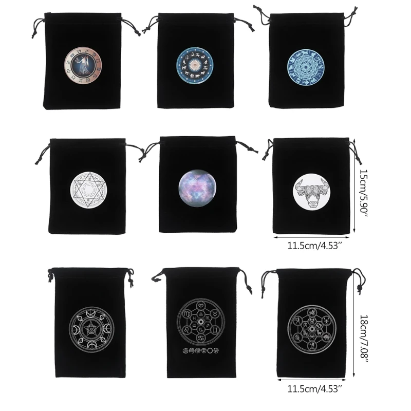 

2021 New Velvet Bag Tarots Cards Storage Bag Board Game Divination Dice Drawstring Bag