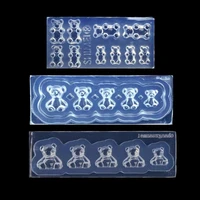 3d carving silicone nail mold stamping template stamper bear pattern diy uv gel acrylic crystal nails tools