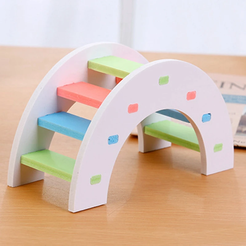 

Hamster Ladder Toy Rainbow Bridge Funny Hamster Ladder Toy Small Animal Chew Toy Hamster Cages Toy Climb Toy Dorakitten