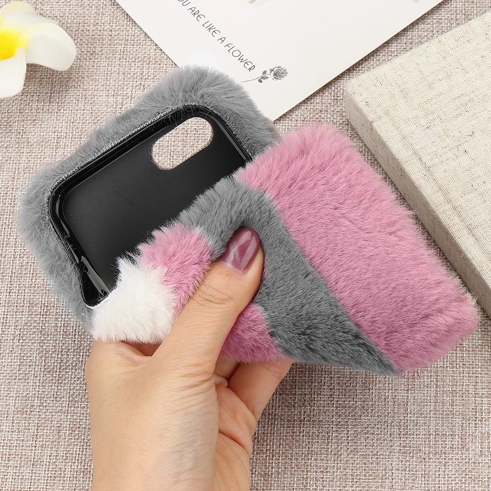 Pepmune Luxury Cute Fur Fluffy Case For iPhone 11 Pro Max Xr Xs X Girl Winter Soft Phone Cover Apple 8 Plus 7 6S 6 5 5S SE |