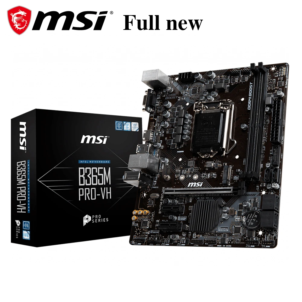 Полный новый оригинальный MSI MAG B365M PRO VH материнская плата LGA1151 USB3.0 PCI E X16 для Intel DDR4