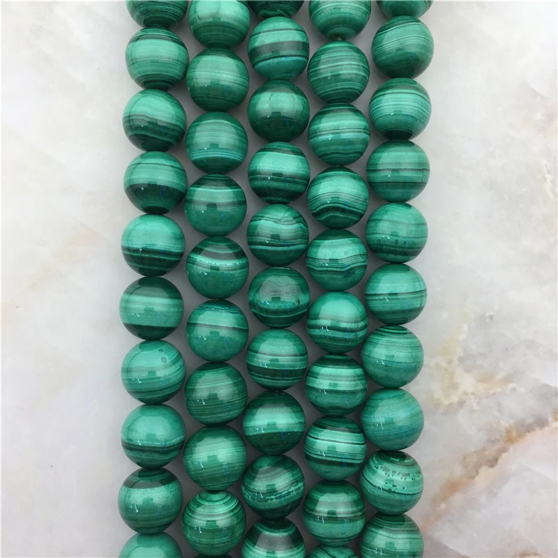 

Wholesale Genuine A quality Malachite Bead,4mm 6mm 8mm 10mm 12mm Round Gem Stone Loose Beads For Jewelry Making,1 of 15" strand
