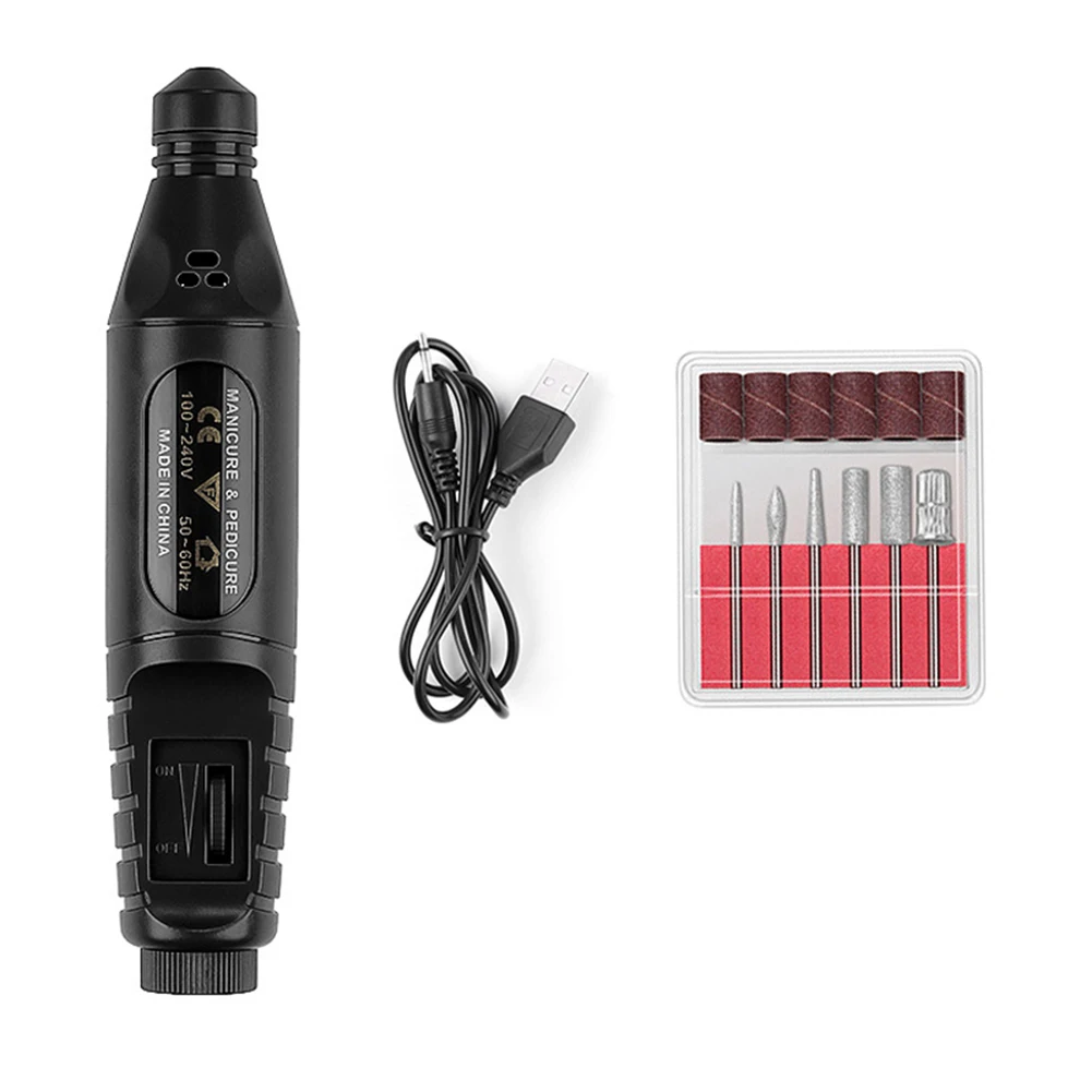 

USB Nail Polisher Nail Drill Set Pen Type Portable Manicure Polishing Machine STTX889