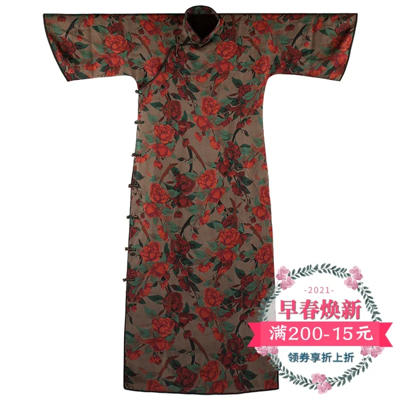 

of Chinese style restoring ancient ways is the wind of the republic of China silk without save chip button cheongsam
