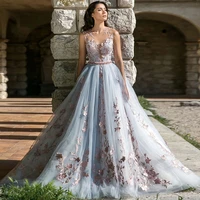 herburnl elegant wedding gowns dresses long shoulderless bare back lace sashes flowers a line sleeveless fashion robe de mari%c3%a9e