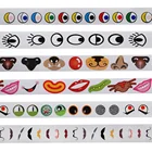 1 рулон дети мультфильм животных глаза нос рот Сделай Сам наклейки Развивающие игрушки для детей, офисные стикеры ремесло ноутбукДень Святого Валентина Декор