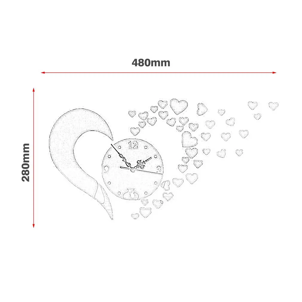 

3 Models 3D Mirror Surface DIY Wall Clock with Special Pattern Innovative Art Sticker Home Office el Decor Modern Design