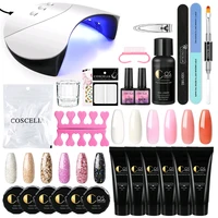 coscelia poly nail gel manicure set poly extension gel nail kit with slip solution nail art decorations for manicure gel polish