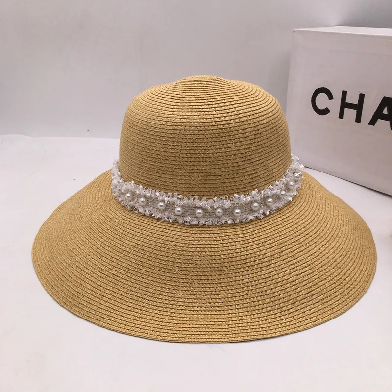 New summer straw big eaves fisherman cap basin sun hat is prevented bask in straw hat female small sweet wind of  bucket hats