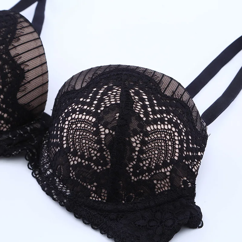 Комплект женского кружевного нижнего белья с чашками пуш ап|Комплекты белья| |