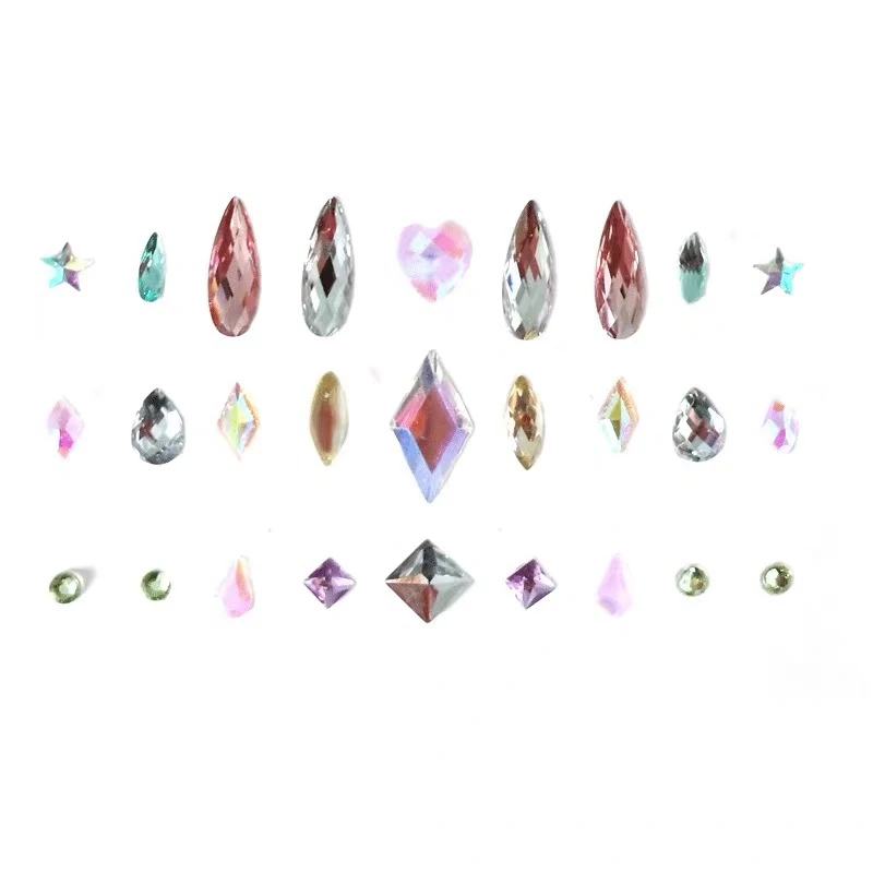 Хрустальный замок плоские камни кольца Solaris кайт бриллиантовая форма стразы 3D