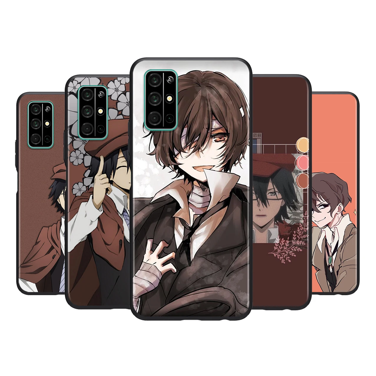 

Japan Anime Bungou Stray Dogs For HUAWEI Honor 50 30 V30 20 View 20 20E X10 10 Pro SE Lite 5G Silicone Black Soft Phone Case