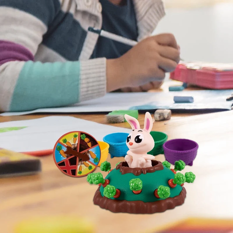 

FULL-Pulling Radish Toys, Creative Fun Table Game Tricky Toys Rabbit and Radish Toys