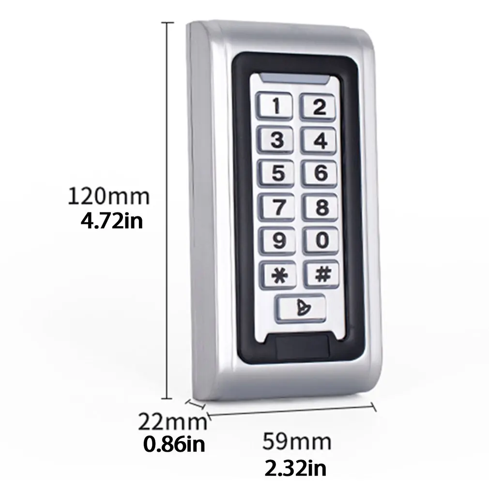 

S600 Metal Waterproof Access Control backlit keyboard WG26 output/input User capacity 2000 anti-vandal home security