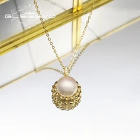 glseevo original sterling silver natural freshwater pearl pendant necklace womens exquisite high quality jewelry gifts gn0308
