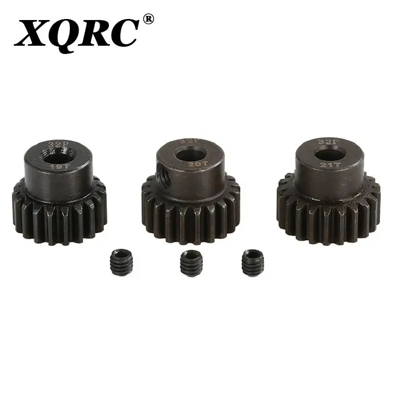 SURPASS-HOBBY-engranaje de Motor para coche teledirigido, engranaje de pi&ntilde;&oacute;n de metal de acero negro, 32P, M0.8, 5mm, 13T, 14T, 15T, 16T, 17T, 18T, 19T, 20T, 21T, 1/10-2