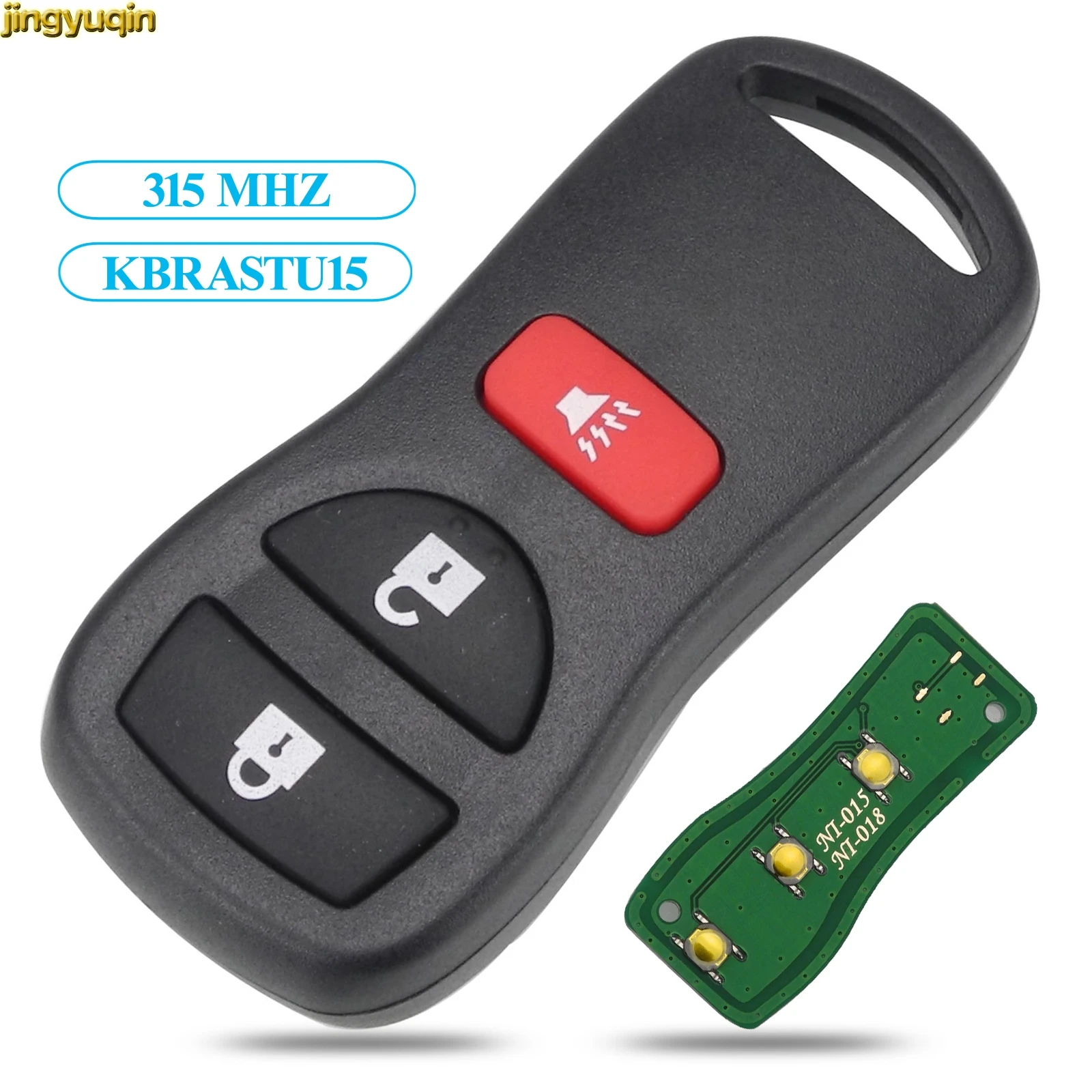 jingyuqin KBRASTU15 315Mhz 3 BTN дистанционного ключа для автомобиля Nissan Armada Frontier Murano Pathfinder Quest