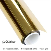 5m gold silver heat insulation glass film pet anti uv energy saving one way mirror drop shipping mould proof durable window foil