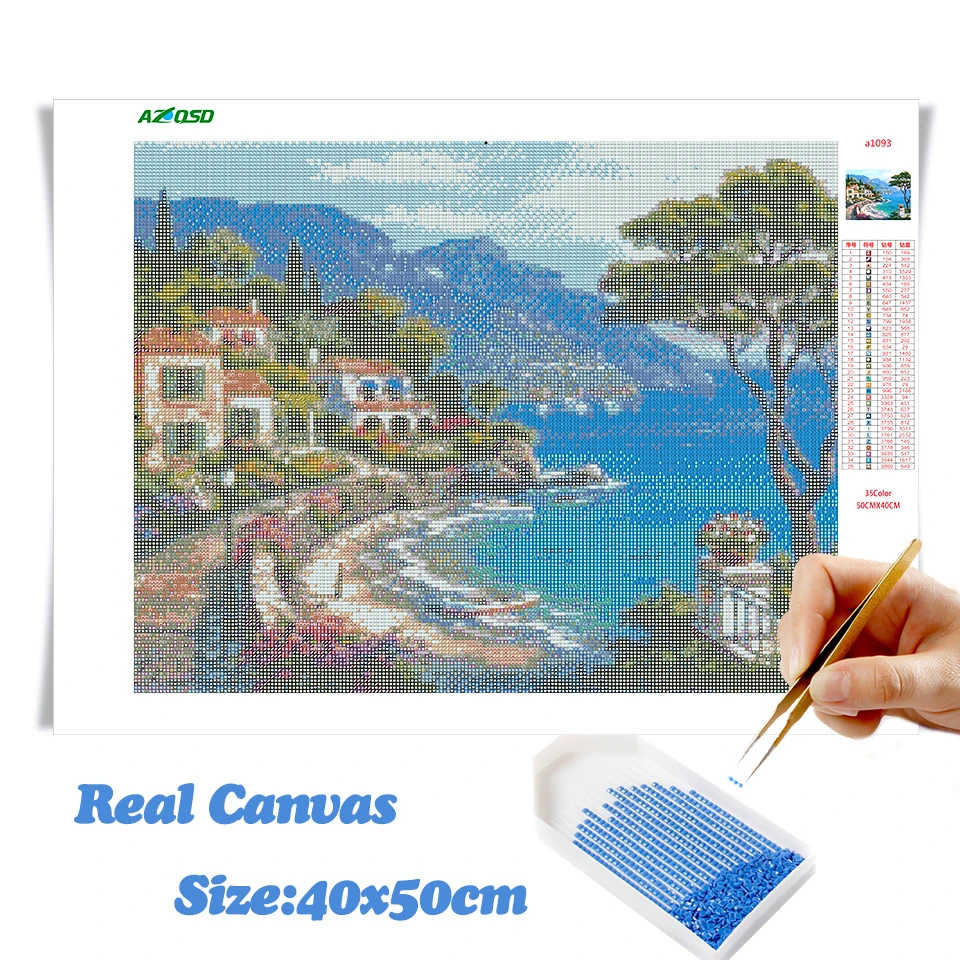 AZQSD Алмазная картина живописная вышивка распродажа пейзаж полное изображение