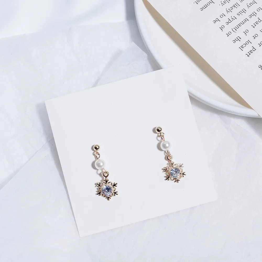 Женские серьги из снежинок в Корейском стиле|Серьги-гвоздики| |