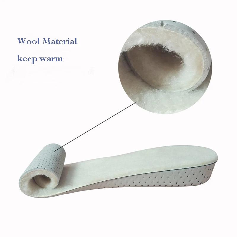 Стельки для увеличения роста зимние теплые шерстяные войлочные стельки из