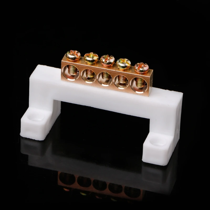 5 позиций Электрический винтовой кабельный разъем барьер клемма полоса Блок Бар #