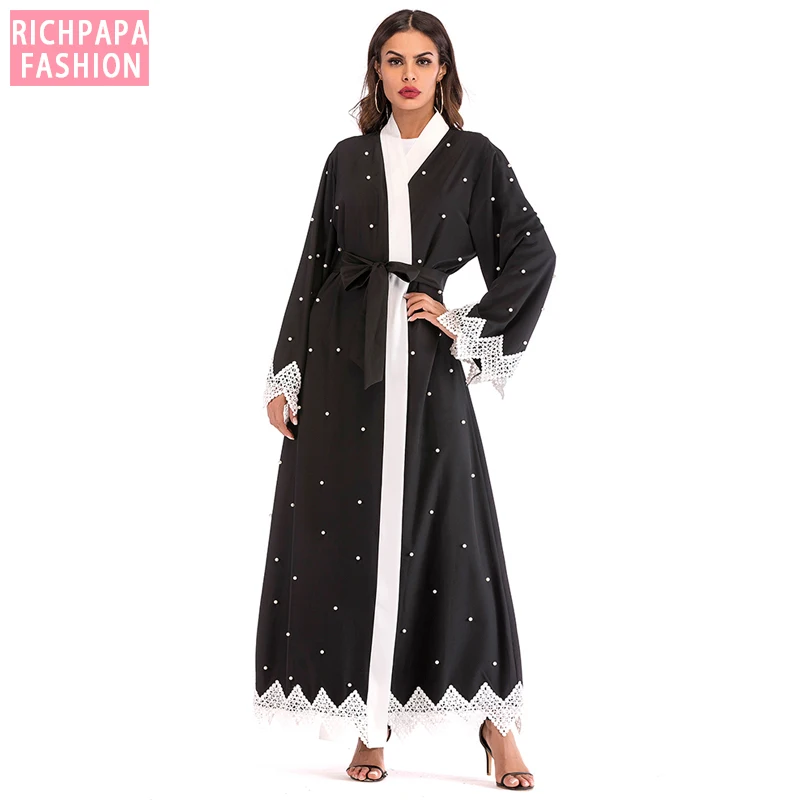 Vestidos 2019 Abaya Dubai Long Kaftan Arabic Women Robe Musulmane Longue Hijab Muslim Dress Ramadan Turkish Islamic Clothing |
