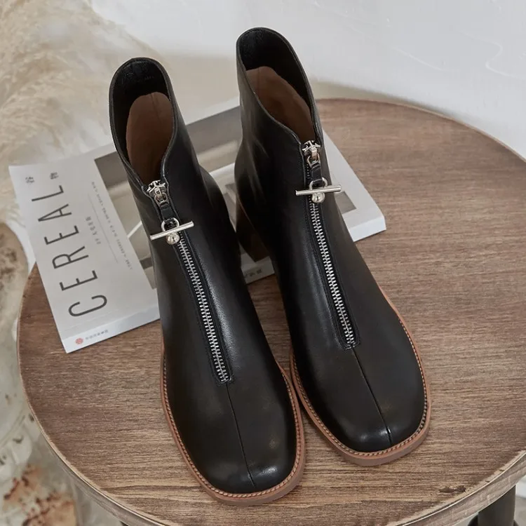 Женские ботильоны из коровьей кожи MLJUESE зимние вечерние ботинки для верховой