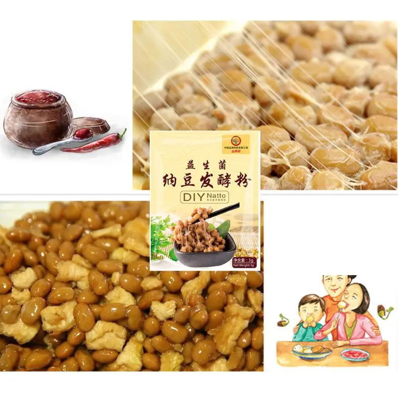 Сделай Сам порошок Natto агент талисмана Bacillus Subtilis Nattokinase клейкие ферментированные
