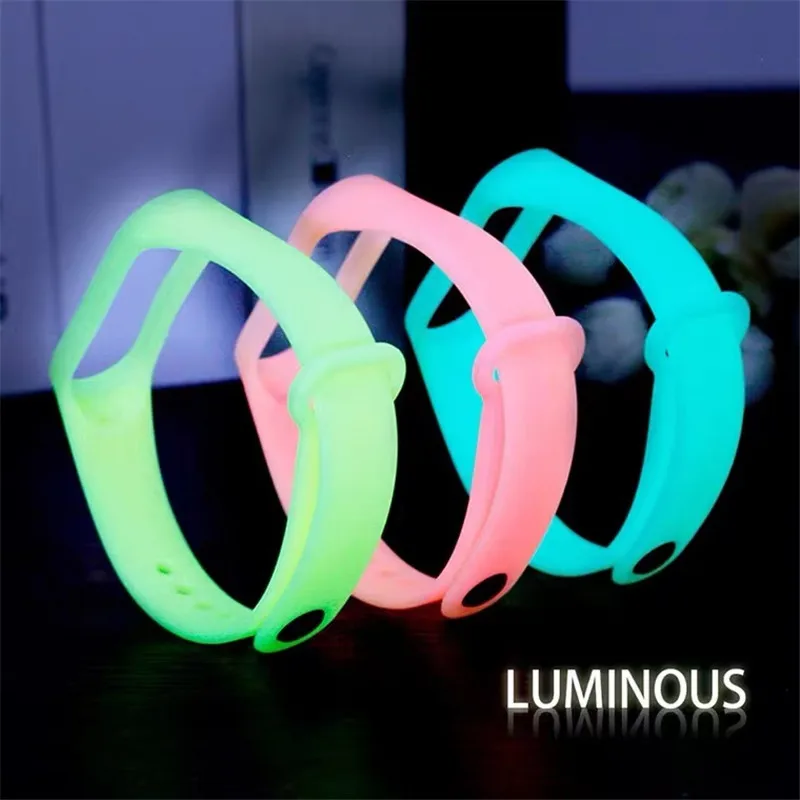 

Luminous Strap for Xiaomi Mi Band 4 3 5 6 Wriststrap for Mi Band 4 Night Light Replacement Bracelet for Xiaomi Band 6 5 4 3