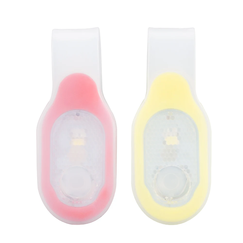 

3 Mode LED Mini Silicone Clip Lamp Built-in CR2032 Battery Magnetic Closure Warning Light Torch With Reflective Strap