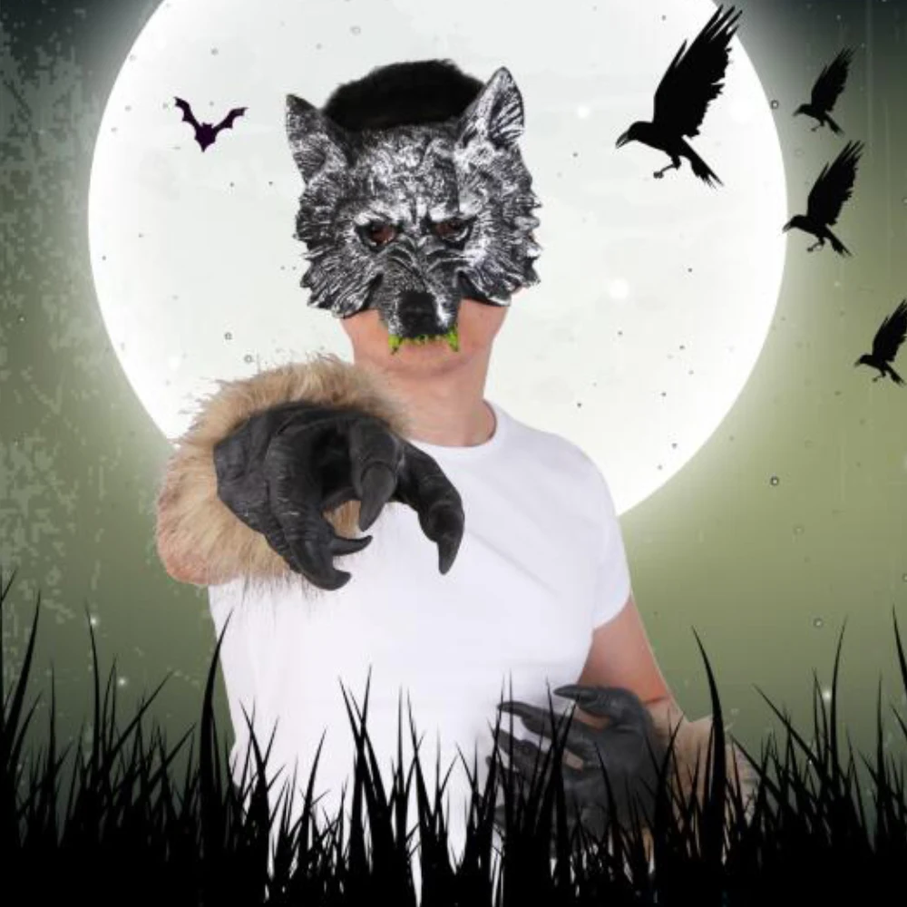 Сделанных своими руками забавные Оборотень Маска украшения оборотень когти