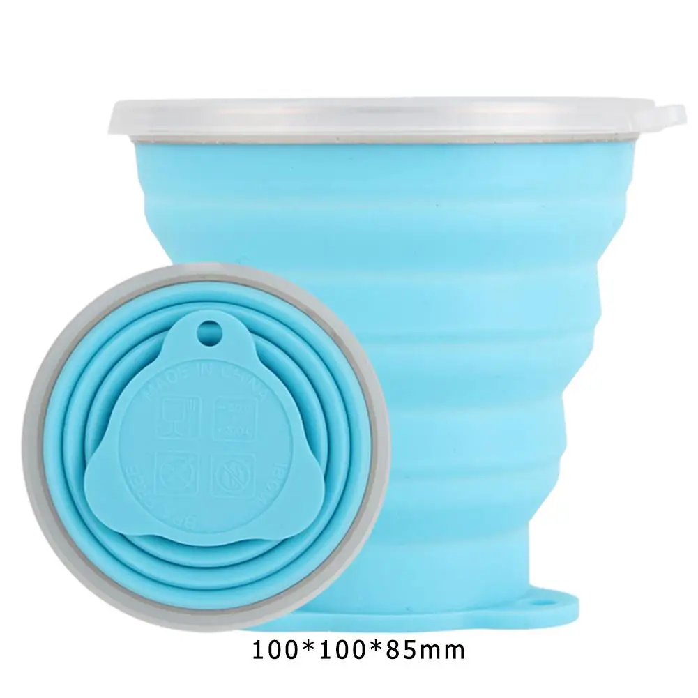 

Hot Sale Foldable Silicone Cups Solid 270mL Portable Foldable Silicone Cup Outdoor Retractable Ultra-thin Drinking Mug