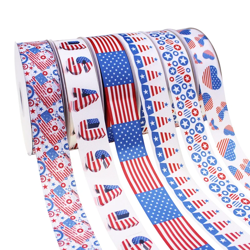 Термотрансферная лента 38 мм с рисунком по случаю Дня независимости Америки 50