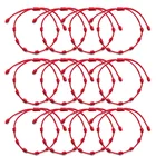 7 узлов красная нить браслеты для защиты удачи амулет для успеха процветания ручной работы веревочные браслеты удача Парные браслеты