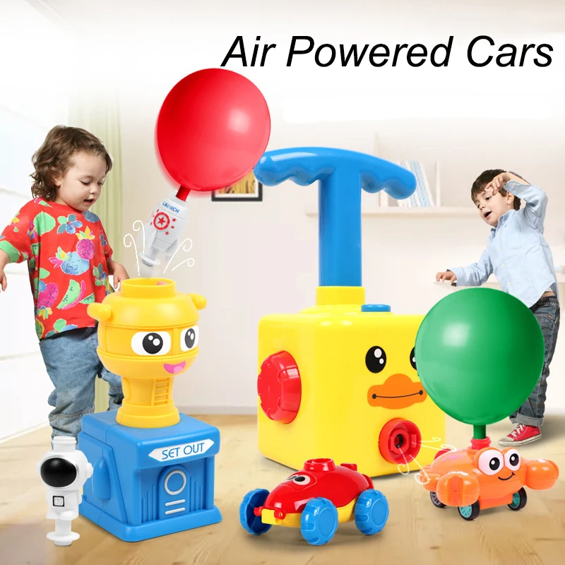 Juguete de coche de globo de potencia de aire para ni&ntilde;os, lanzador de globos de energ&iacute;a inercial, rompecabezas de experimentos de Ciencia Educativa, Juguetes Divertidos para ni&ntilde;os-0