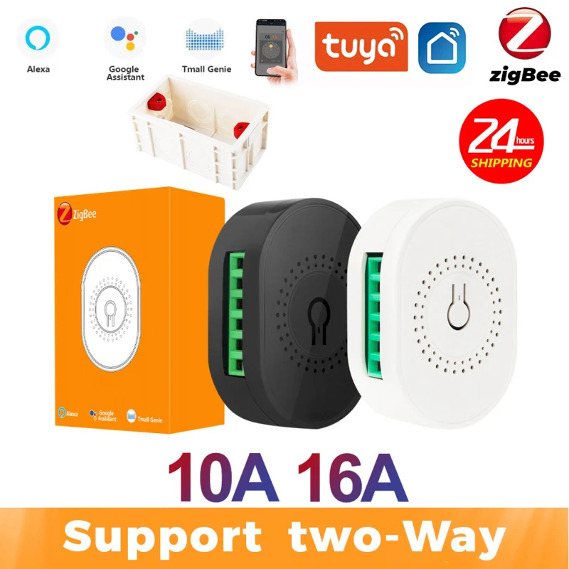 

ZigBee Mini On-off Device Tuya APP Real-time Display Automation Module Group Control Smart Home Switch Work with Alexa Wholesale