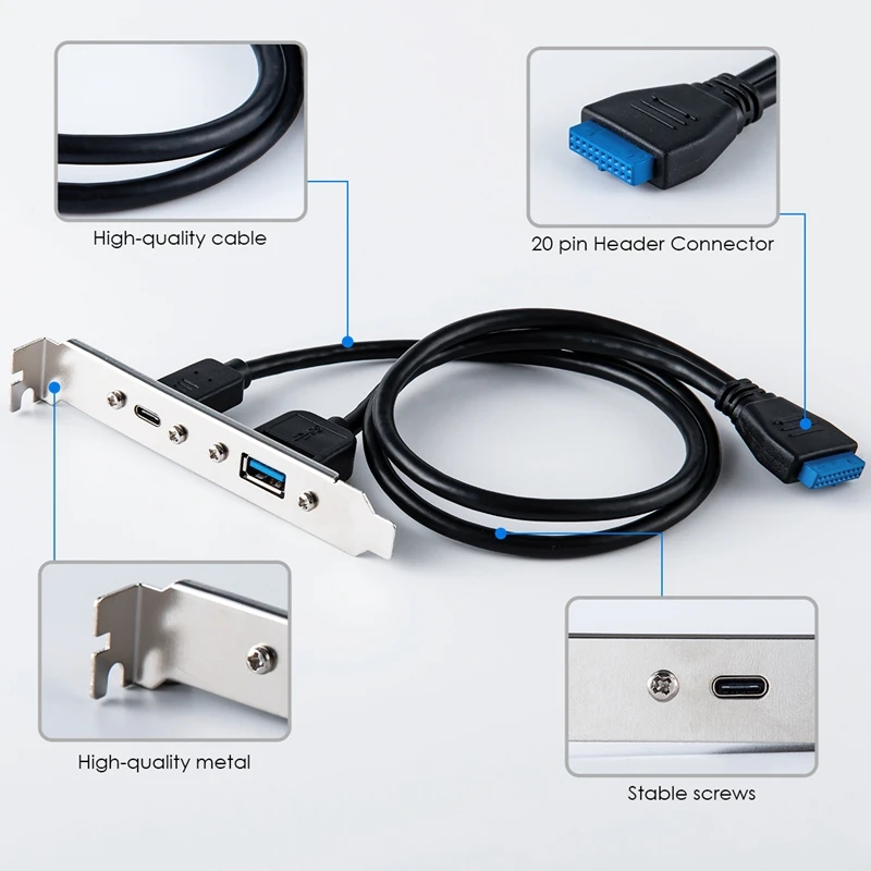 20 контактный разъем USB 3 1 к 3.0 Type C кабелю типа мама детской детали адаптер