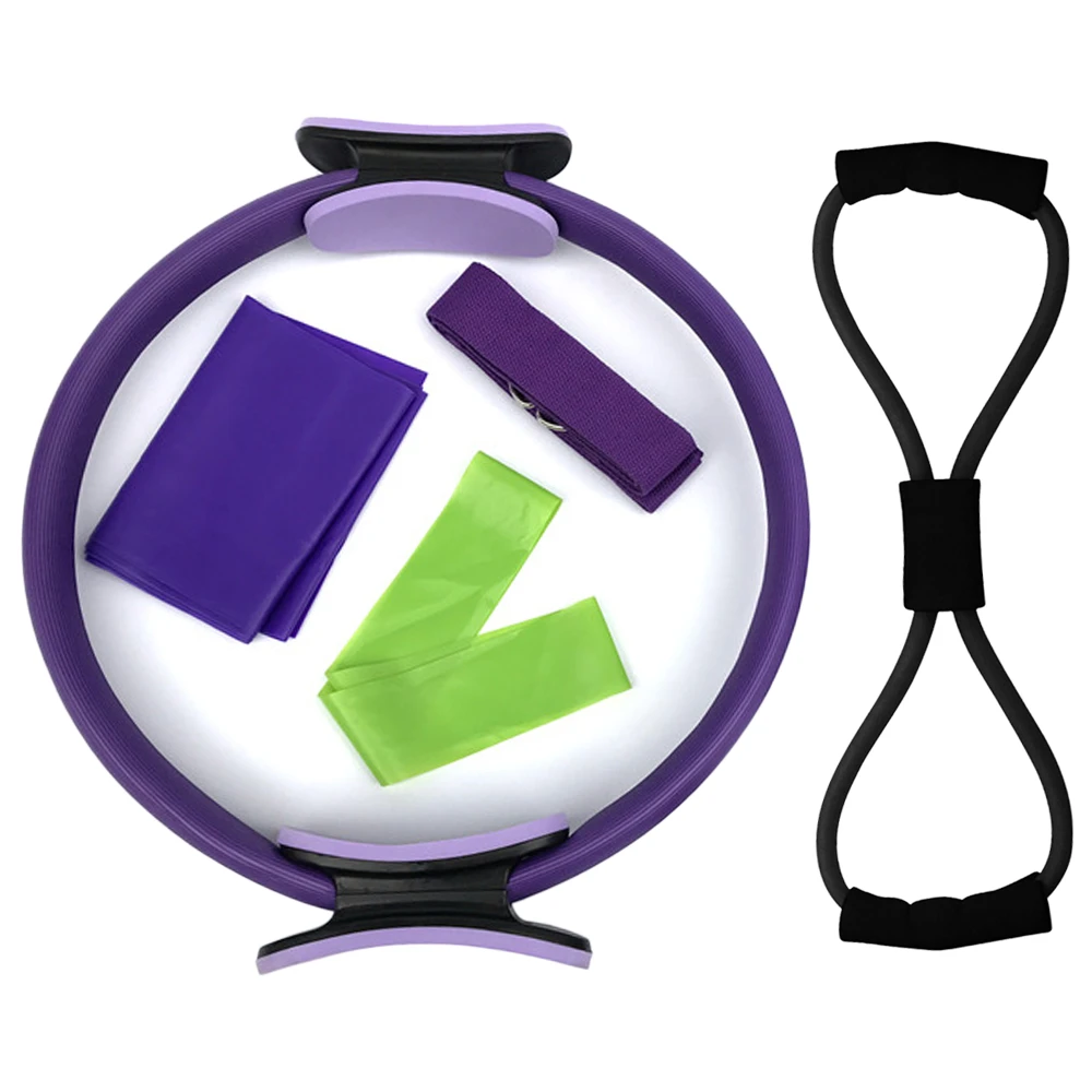 5 шт. набор оборудования для йоги Пилатес кольцо хлопок ремешок сопротивление