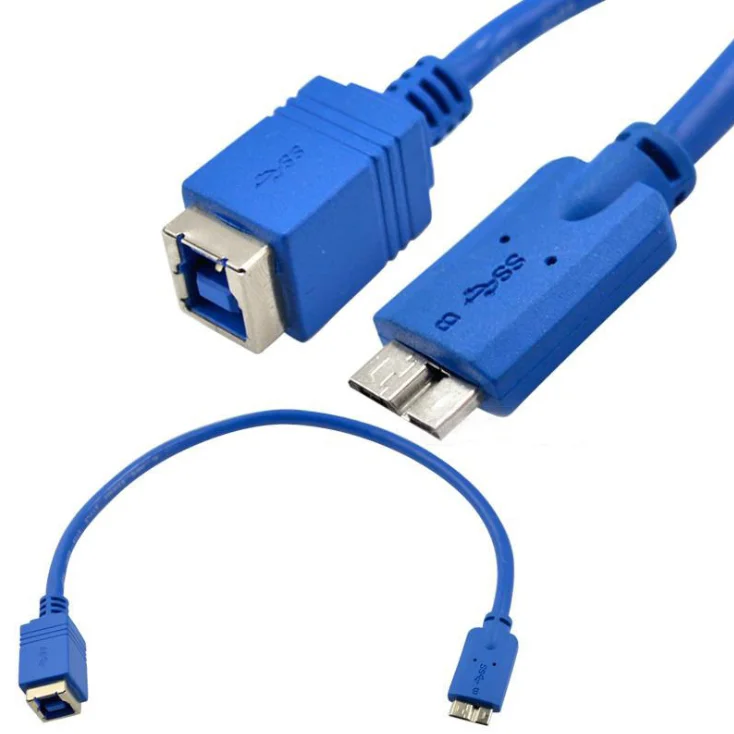 

USB 3.0 cable USB 3.0 micro male elbow to B bus data cable 30cm cable