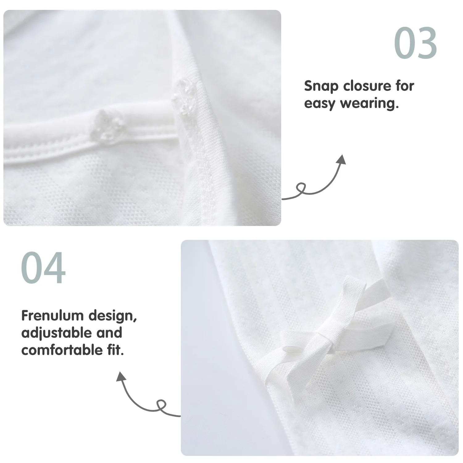 Детский банный халат Pureborn хлопковый однотонный жаккардовый для новорожденных