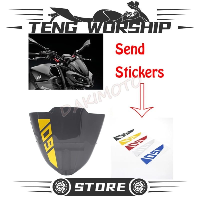 Ней MT09 mt 09 mt09 мотоцикл маленький лобовое стекло Ветер экрана для Yamaha MT FZ FZ09 2017 2018